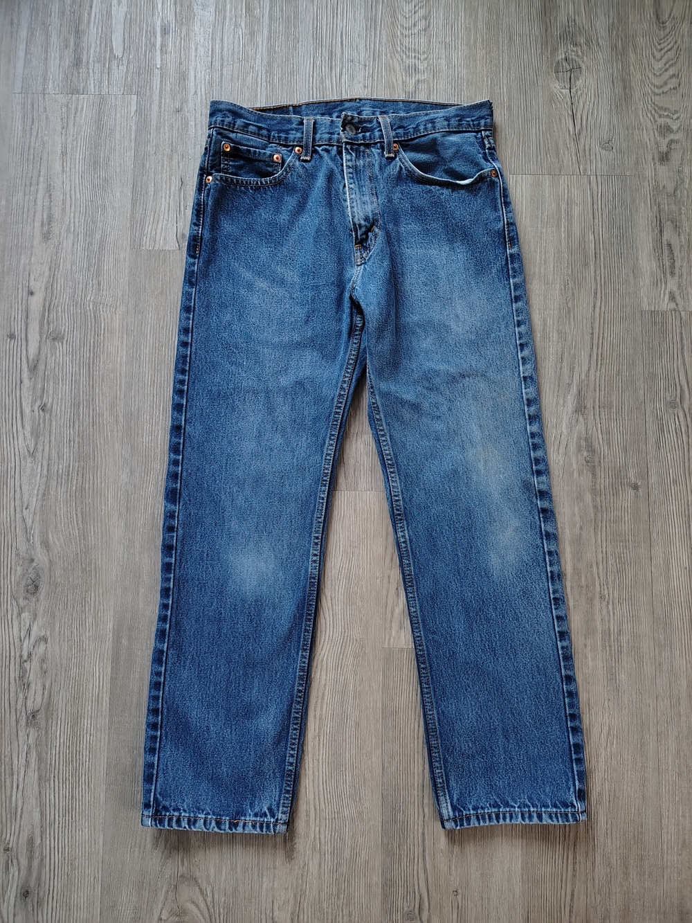 Levis 505 Men's Straight Fit Medium Wash Denim Jeans Size 32×30 100% Cotton